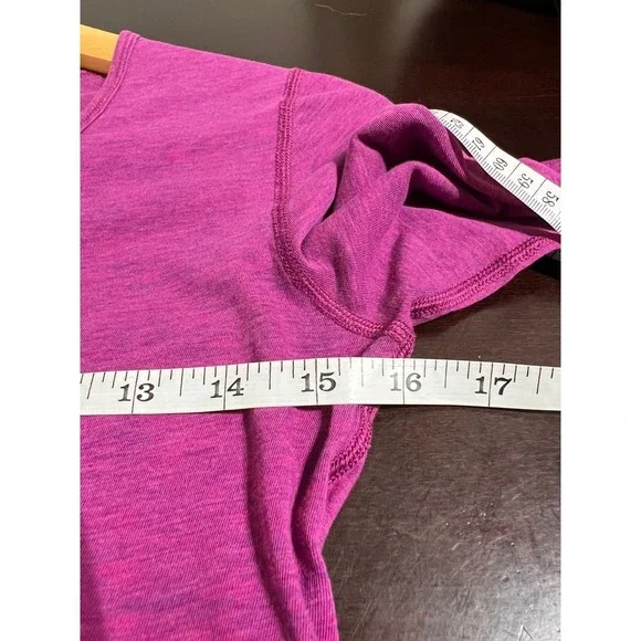Lululemon Purple Long Sleeve Top Thumb Holes Athletic Shirt Love Scoop? Hot Pink - Picture 6 of 10